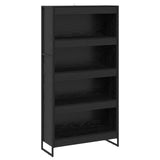 Book Cabinet 2 pcs Black Oak 80 x 30 x 155 cm Engineered Wood 3403004