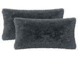 Cushion with Pillow HEERLEN 6 pcs Anthracite PV Fleece 925182