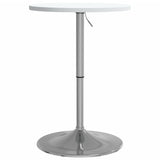 ZNTS Bar Table White 50x50x90 cm Engineered Wood and Chromed Steel 4007192