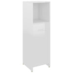 ZNTS Bathroom Cabinet High Gloss White 30x30x95 cm Engineered Wood 802594