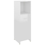 ZNTS Bathroom Cabinet High Gloss White 30x30x95 cm Engineered Wood 802594