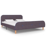 Bed Frame without Mattress Taupe Fabric 135x190 cm Double 281118