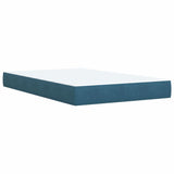 Box Spring Bed with Mattress Dark Blue 120x200 cm Velvet 3285279
