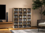 CD Storage Unit with Adjustable Shelves, 89 x 130.5 cm, Nature Wood Finish T3398P343474