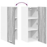 Hanging Cabinet Grey Sonoma and White 30 x 31 x 80 cm 884252