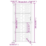 Garden Gate 100x200 cm Corten Steel Square Design 153201
