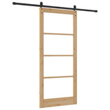Sliding Door Manual ORKDAL Brown 93 x 211 cm Wood and metal 3332485