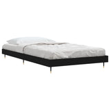 Bed Frame without Mattress Black 90x200 cm Engineered Wood 832166