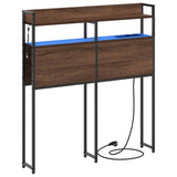 Headboard with Shelf Brown oak 90 cm Engineered wood 859679