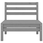 Garden Middle Sofas 2 pcs Grey Solid Pinewood 806589