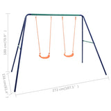 Swing Set with 2 Seats Steel 92318
