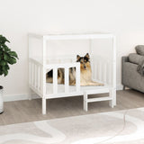 Dog Bed White 105.5x83.5x100 cm Solid Wood Pine 822388