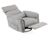 Electric Power Recliner Chair, 300&deg Swivel Rocker, Adjustable Headrest & Foldable Armrests, 330 15582255
