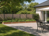 Raised Garden Bed Wood Brown 400 x 40 x 24 cm cold-rolled steel 8006350