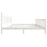 Bed Frame without Mattress White Super King Solid Wood 3100974