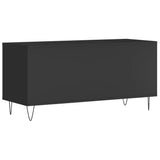 Record Cabinet Black Engineered wood, Iron Medium Modern 831749