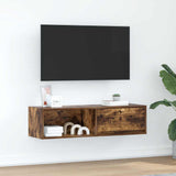 TV Cabinet Smoked Oak 100x31x25.5 cm Engineered Wood 861480