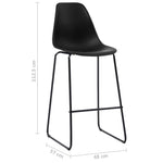 Bar Chairs 4 pcs Black Plastic 281502