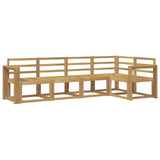 Outdoor Sofa Set 5 pcs White Solid Acacia Wood 3387633