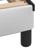 Bed Frame without Mattress "Zadar" White and Black 80x200 cm Faux Leather 3208148