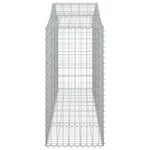 Arched Gabion Baskets 10 pcs 200x50x100/120 cm Galvanised Iron 3145648