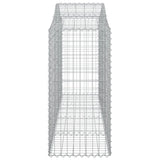 Arched Gabion Baskets 10 pcs 200x50x100/120 cm Galvanised Iron 3145648