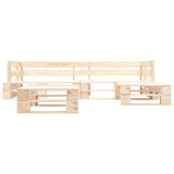 Garden Lounge Set Natural wood colour Impregnated pinewood Large 277490