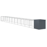 Chicken Cage with Run Anthracite 110x1221x110 cm Galvanised Steel 3189093
