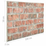 3D Wall Panels with Red Brick Design 10 pcs EPS 147195