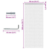 Chain Door Fly Screen 90x200 cm Aluminium 4010011