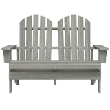 Garden Chair Grey Solid fir wood 2-seater Durable 315900