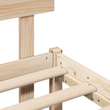 Bed Frame with Headboard Brown 120 x 200 cm Solid Pine wood 872164