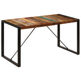 ZNTS Dining Table 140x70x75 cm Solid Reclaimed Wood 247421