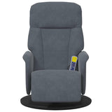 Massage Recliner Chair Dark Grey 91 x 71 x 105 cm Velvet 42018599