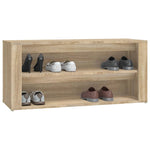 ZNTS Shoe Rack Sonoma Oak 100x35x45 cm Engineered Wood 816907