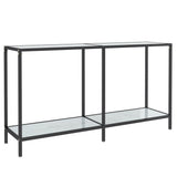 Console Table White 140x35x75.5 cm Tempered Glass 331696