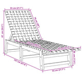 Sun Loungers 2 pcs Red Solid Wood Acacia and Fabric 3214211