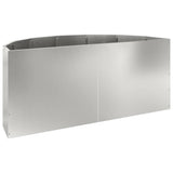 Planter Silver 120 x 60 x 50 cm Galvanised Steel 883708