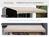 4x2.5m Manual Awning Window Door Sun Weather Shade w/ Handle Beige T3398P377732