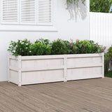Garden Planter White 180x50x50 cm Solid Wood Pine 837505