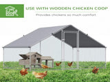 Chicken Run Galvanised Walk-in Chicken Coop Hen Poultry House Cage Rabbit Hutch Pet Playpen Garden T3398P350073