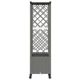 Raised Bed with Trellis and Roof Light Grey 162.5 x 40 x 142 cm 3423119