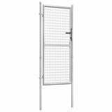 Garden Gate Galvanised Steel 100x175 cm Silver 144759