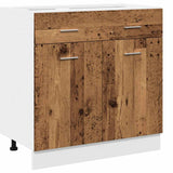 ZNTS 7 Piece Kitchen Cabinet Set Old Wood Engineered Wood 3328571