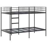 Bunk Bed without Mattress Black 100x200 cm Steel 42000324
