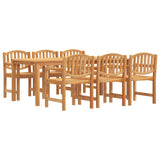 ZNTS 7 Piece Garden Dining Set Solid Wood Teak 3157935