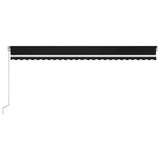 Manual Retractable Awning with LED 600x300 cm Anthracite 3068964
