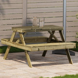 Picnic Table 105x134x75 cm Impregnated Wood Pine 832571