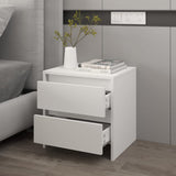 Bedside Cabinet White 45x34.5x44.5 cm Engineered Wood 809845