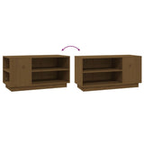 TV Cabinet Honey Brown 80x35x40.5 cm Solid Wood Pine 814407
